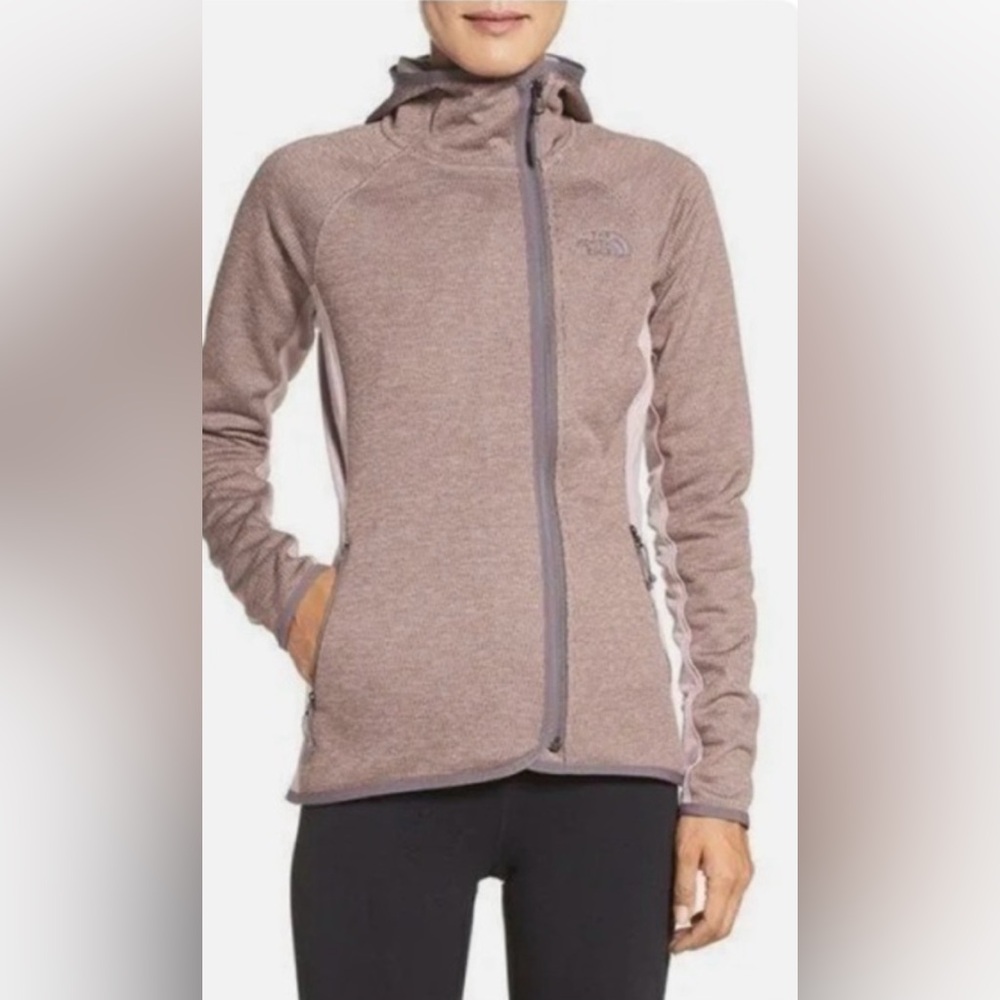 The North Face Arcata Asymmetrical Zip Fleece Lined Hooded Jacket Size Small